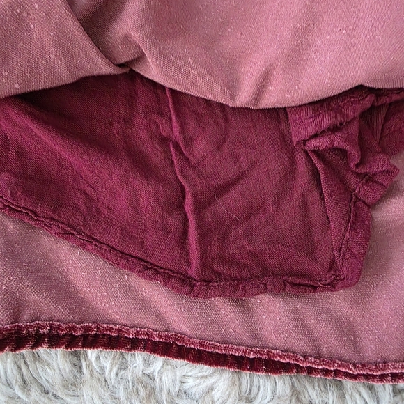Free People Daphne Velvet Mini Dress Open Lace-up Back Deep Red - Picture 7 of 16